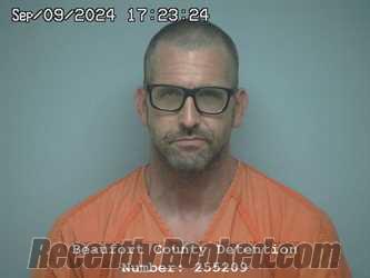 Booking photo from Beaufort County, South Carolina