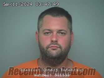 Booking photo from Beaufort County, South Carolina