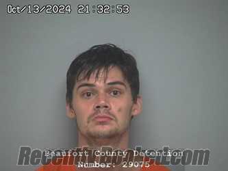 Booking photo from Beaufort County, South Carolina