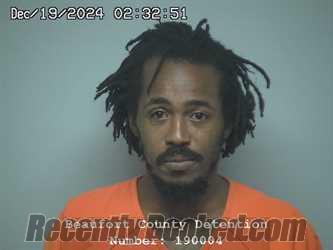 Booking photo from Beaufort County, South Carolina