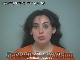 Booking photo from Beaufort County, South Carolina
