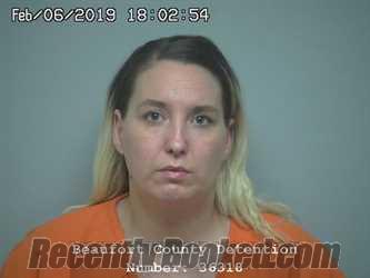 Booking photo from Beaufort County, South Carolina