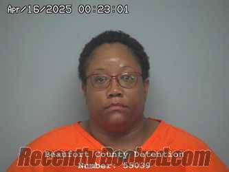 Booking photo from Beaufort County, South Carolina