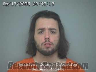 Booking photo from Beaufort County, South Carolina