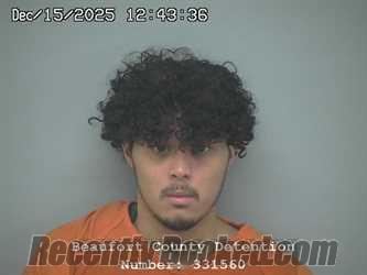 Booking photo from Beaufort County, South Carolina