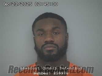 Booking photo from Beaufort County, South Carolina