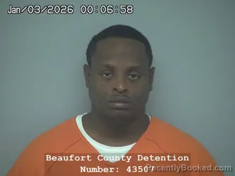 Booking photo from Beaufort County, South Carolina