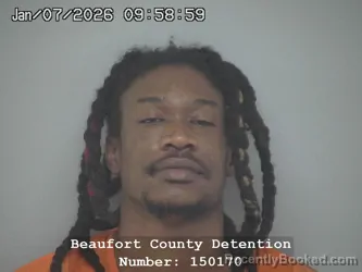 Booking photo from Beaufort County, South Carolina