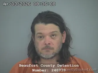 Mugshot of CORY STEPHEN BRADLEY booked in Beaufort County, South Carolina on April 3, 2026