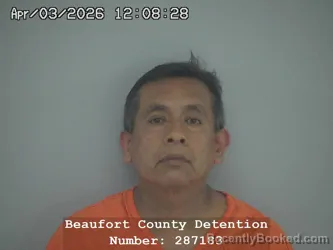 Mugshot of NICETO SANCHEZ RAMOS booked in Beaufort County, South Carolina on April 3, 2026