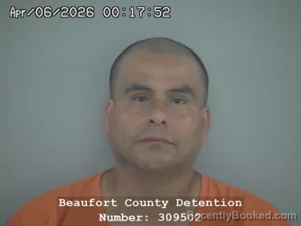 Mugshot of JOSE MARTIR FIERROS CALVARIO booked in Beaufort County, South Carolina on April 6, 2026