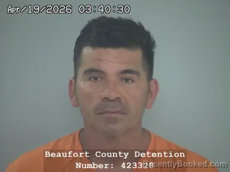 Mugshot of LUIS ROLANDO PANIAGUA GALEAS booked in Beaufort County, South Carolina on April 19, 2026