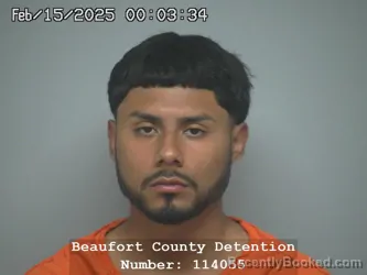 Mugshot of NESTOR ELOY SANTIAGO TACUBA booked in Beaufort County, South Carolina on April 23, 2026
