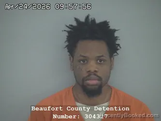 Mugshot of JERMON MALIK WALKER booked in Beaufort County, South Carolina on April 24, 2026