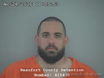 Mugshot of MATTHEW DAVID DEANGELO booked in Beaufort County, South Carolina on April 24, 2026