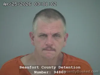 Mugshot of BRIAN JOSEPH FORTIN booked in Beaufort County, South Carolina on April 24, 2026