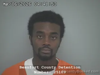 Mugshot of JAEKWON MALIK KYLES booked in Beaufort County, South Carolina on April 25, 2026