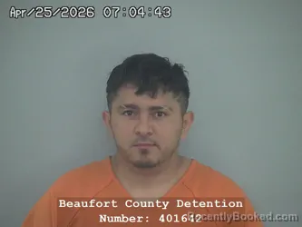 Mugshot of HENRY MILOTH HERNANDEZ MORALES booked in Beaufort County, South Carolina on April 25, 2026