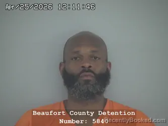 Mugshot of DARREN JERMAINE JOHNSON booked in Beaufort County, South Carolina on April 25, 2026