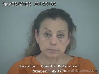 Mugshot of GRACIELA CONTRERAS ZARATE booked in Beaufort County, South Carolina on April 26, 2026