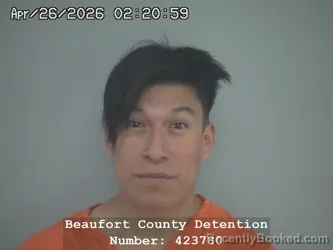 Mugshot of JULIO LUIS ORTIZ SAN JUAN booked in Beaufort County, South Carolina on April 26, 2026