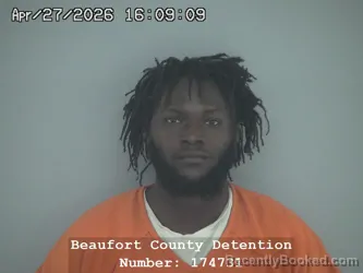 Mugshot of KYMANI IKEMEFUNA- JOHNSON booked in Beaufort County, South Carolina on April 27, 2026
