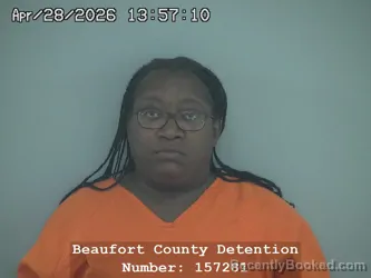 Mugshot of THOMASINA VIRGINIA BURDEN booked in Beaufort County, South Carolina on April 28, 2026