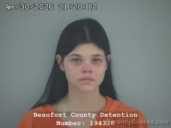 Mugshot of CHERYLANN NICOLE NIX booked in Beaufort County, South Carolina on April 30, 2026