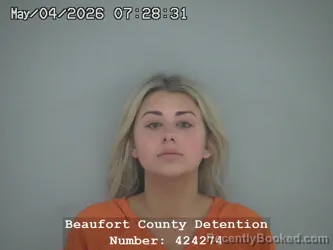 Mugshot of HAILEY MADISON FORE booked in Beaufort County, South Carolina on May 4, 2026