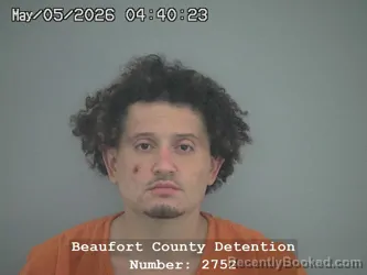 Mugshot of TRESTON RAY MICHAEL CRUZ booked in Beaufort County, South Carolina on May 5, 2026