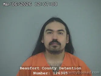 Mugshot of JORGE ALEXANDER MACIAS booked in Beaufort County, South Carolina on May 6, 2026