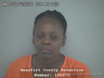 Mugshot of CINDY ELIZABETH WILSON booked in Beaufort County, South Carolina on May 7, 2026
