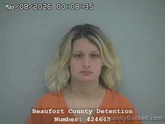 Mugshot of ASHLYNN RAE MAGNUSKI booked in Beaufort County, South Carolina on May 8, 2026