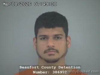 Mugshot of CARLOS FRANSCISCO GONZALEZ REYES booked in Beaufort County, South Carolina on May 8, 2026