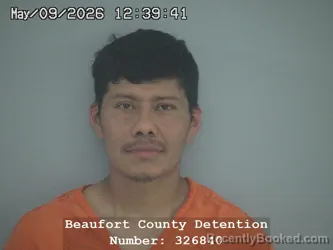 Mugshot of ARTEMIO DE JESUS ORTIZ booked in Beaufort County, South Carolina on May 9, 2026