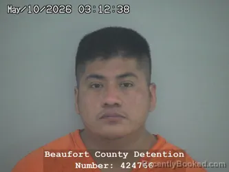 Mugshot of JONATHAN HERNANDEZ HERNANDEZ booked in Beaufort County, South Carolina on May 10, 2026