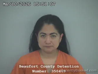 Mugshot of BEATRIZ ADRIANA LAGUNAS SANCHEZ booked in Beaufort County, South Carolina on May 10, 2026