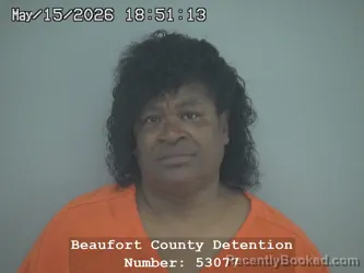 Mugshot of JEAN CLAUDETTE SIMMONS booked in Beaufort County, South Carolina on May 15, 2026