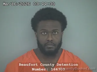 Mugshot of ISAIAH MALIK PARKER booked in Beaufort County, South Carolina on May 16, 2026