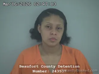 Mugshot of DANIELLE TAMIEKA BROOKS booked in Beaufort County, South Carolina on May 16, 2026