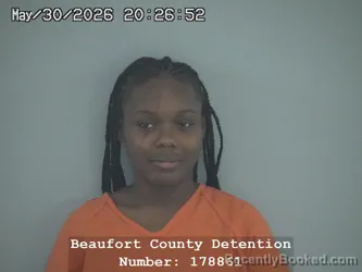 Mugshot of ORIKA NEVAEH CLARK booked in Beaufort County, South Carolina on May 30, 2026
