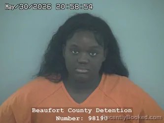 Mugshot of BRYANNA JAYLA BONDS booked in Beaufort County, South Carolina on May 30, 2026