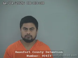 Mugshot of FERMIN AVILA MORENO booked in Beaufort County, South Carolina on June 4, 2026