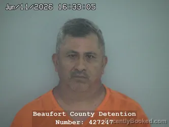 Mugshot of VENANCIO RAMIREZ CORTES booked in Beaufort County, South Carolina on June 11, 2026