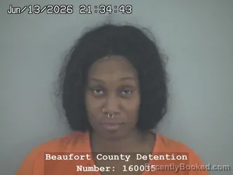 Mugshot of PATRICE ANTOINETTE MILLIGAN booked in Beaufort County, South Carolina on June 13, 2026