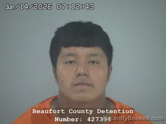 Mugshot of ALEJANDRO HERNANDEZ SALAZAR booked in Beaufort County, South Carolina on June 14, 2026