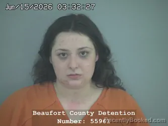 Mugshot of CARA NICOLETTE GREGORC booked in Beaufort County, South Carolina on June 15, 2026