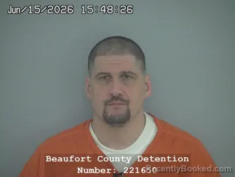 Mugshot of MATTHEW ORRY DENTON booked in Beaufort County, South Carolina on June 15, 2026