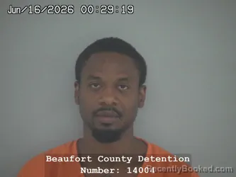 Mugshot of CHARLIE JAHMAL YOUNG booked in Beaufort County, South Carolina on June 16, 2026