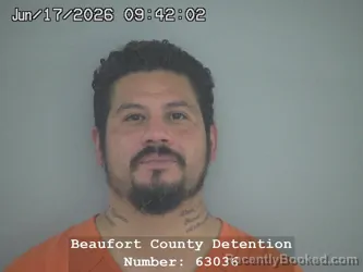 Mugshot of DAVID JOSEPH FIGUEROA booked in Beaufort County, South Carolina on June 17, 2026